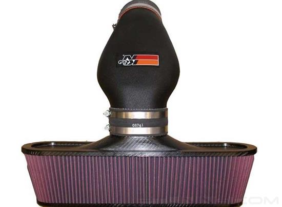 Picture of AirCharger Black Composite Cold Air Intake System with Red Filter