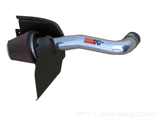 Picture of 77 Series High-Flow Performance Aluminum Polished Cold Air Intake System with Red Filter