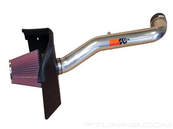Picture of 77 Series High-Flow Performance Aluminum Polished Cold Air Intake System with Red Filter