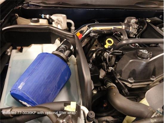 Picture of 77 Series High-Flow Performance Aluminum Polished Cold Air Intake System with Red Filter