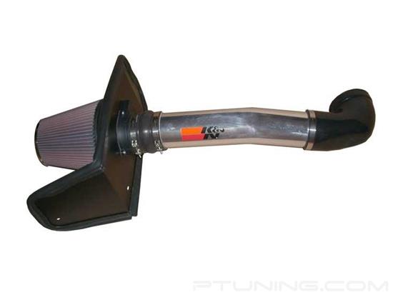 Picture of 77 Series High-Flow Performance Aluminum Polished Cold Air Intake System with Red Filter