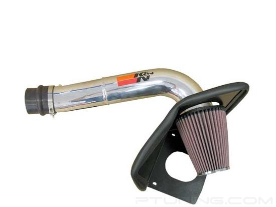 Picture of 77 Series High-Flow Performance Aluminum Polished Cold Air Intake System with Red Filter