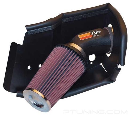 Picture of FIPK Generation II Black Composite Cold Air Intake System with Red Filter and Heat Shield