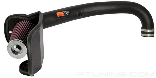 Picture of FIPK Generation II Black Composite Cold Air Intake System with Red Filter and Heat Shield