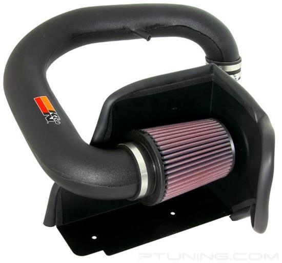 Picture of FIPK Generation II Black Composite Cold Air Intake System with Red Filter and Heat Shield