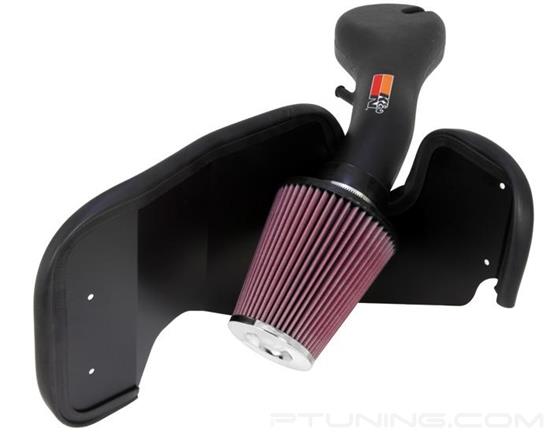 Picture of FIPK Generation II Black Composite Cold Air Intake System with Red Filter and Heat Shield