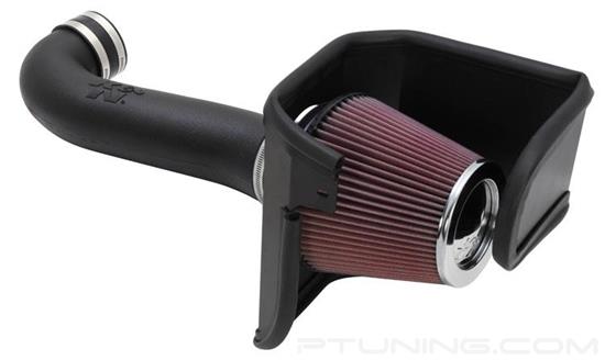 Picture of FIPK Generation II Black Composite Cold Air Intake System with Red Filter and Heat Shield