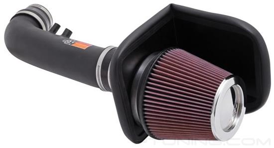 Picture of FIPK Generation II Black Composite Cold Air Intake System with Red Filter and Heat Shield