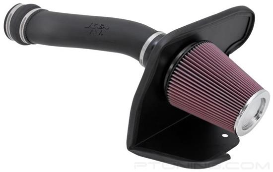 Picture of FIPK Generation II Black Composite Cold Air Intake System with Red Filter and Heat Shield