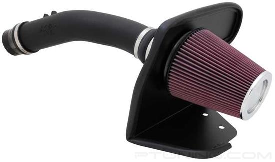 Picture of FIPK Generation II Black Composite Cold Air Intake System with Red Filter and Heat Shield