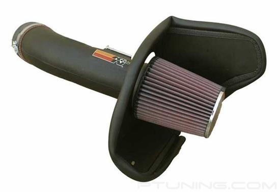 Picture of FIPK Generation II Black Composite Cold Air Intake System with Red Filter and Heat Shield