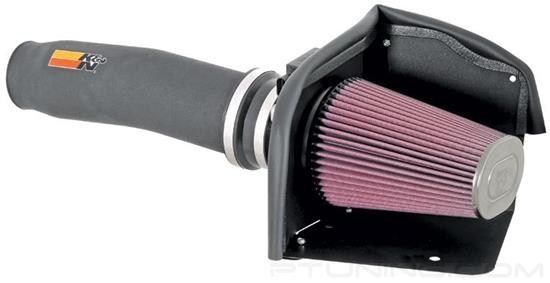 Picture of FIPK Generation II Black Composite Cold Air Intake System with Red Filter and Heat Shield