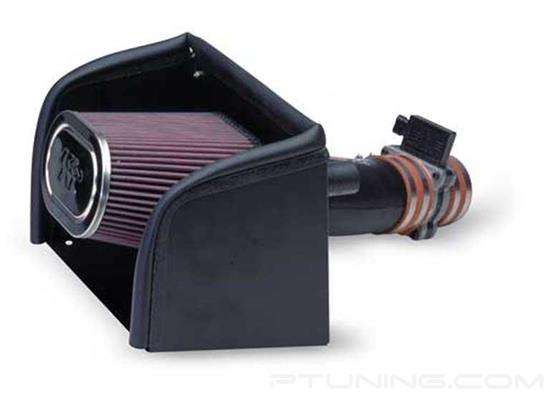Picture of FIPK Generation II Black Composite Cold Air Intake System with Red Filter and Heat Shield