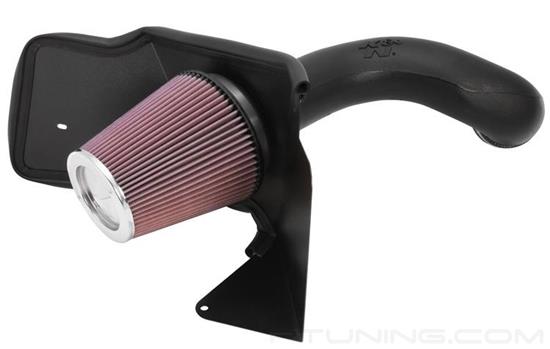 Picture of FIPK Generation II Black Composite Cold Air Intake System with Red Filter and Heat Shield