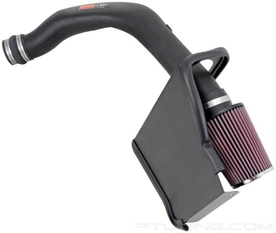 Picture of FIPK Generation II Black Composite Cold Air Intake System with Red Filter and Heat Shield