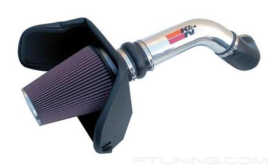 Picture of 77 Series High-Flow Performance Aluminum Polished Cold Air Intake System with Red Filter