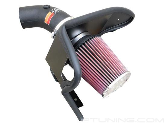 Picture of FIPK Generation II Black Composite Cold Air Intake System with Red Filter and Heat Shield