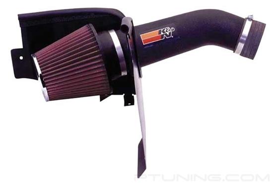 Picture of FIPK Generation II Black Composite Cold Air Intake System with Red Filter and Heat Shield