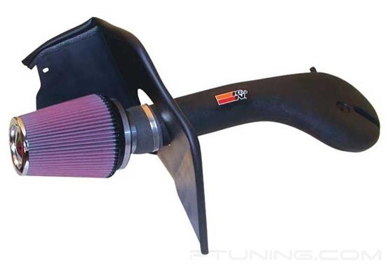 Picture of FIPK Generation II Black Composite Cold Air Intake System with Red Filter and Heat Shield