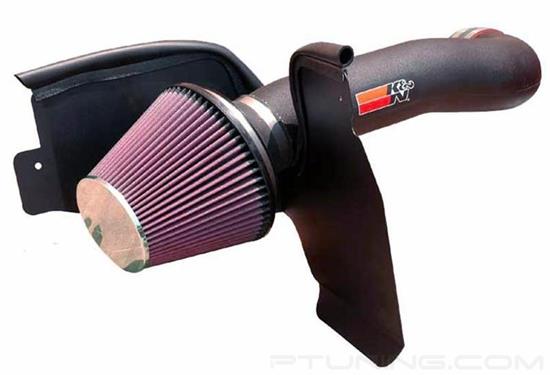 Picture of FIPK Generation II Black Composite Cold Air Intake System with Red Filter and Heat Shield