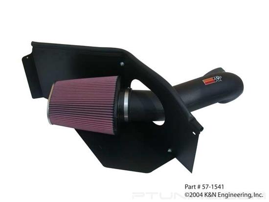 Picture of FIPK Generation II Black Composite Cold Air Intake System with Red Filter and Heat Shield