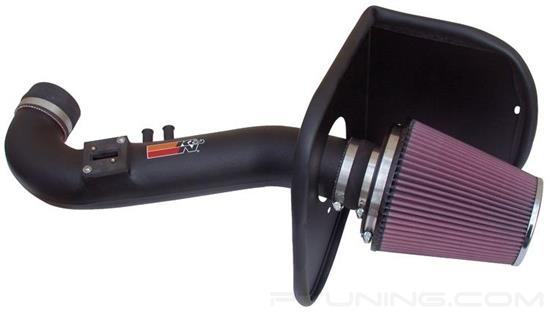 Picture of FIPK Generation II Black Composite Cold Air Intake System with Red Filter and Heat Shield