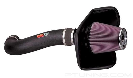 Picture of FIPK Generation II Black Composite Cold Air Intake System with Red Filter and Heat Shield