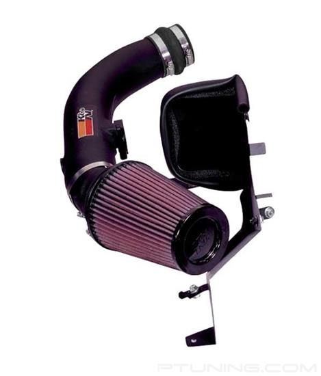 Picture of FIPK Generation II Black Composite Cold Air Intake System with Red Filter and Heat Shield