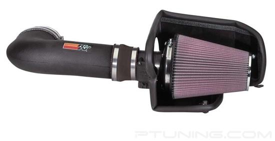 Picture of FIPK Generation II Black Composite Cold Air Intake System with Red Filter and Heat Shield