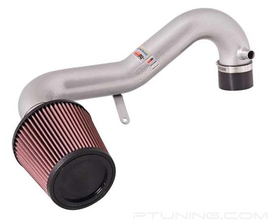 Picture of Typhoon Aluminum Silver Short Ram Air Intake System with Red Filter