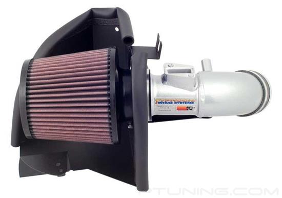 Picture of Typhoon Aluminum Silver Cold Air Intake System with Red Filter