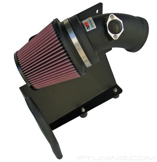Picture of Typhoon Aluminum Black Cold Air Intake System with Red Filter