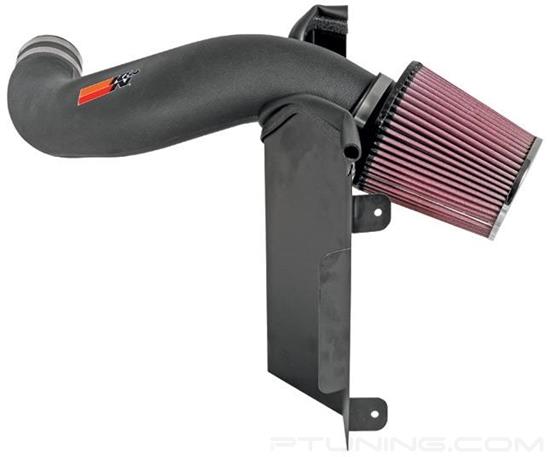 Picture of FIPK Generation II Black Composite Cold Air Intake System with Red Filter and Heat Shield