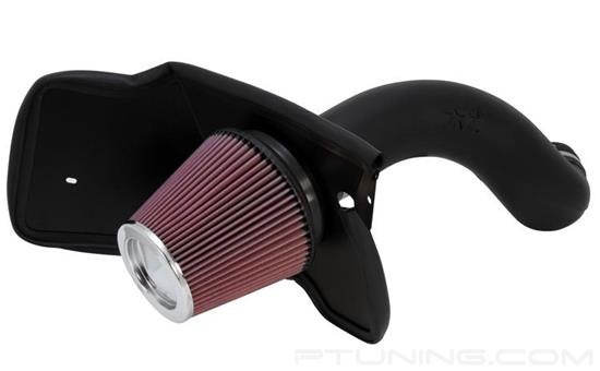 Picture of FIPK Generation II Black Composite Cold Air Intake System with Red Filter and Heat Shield