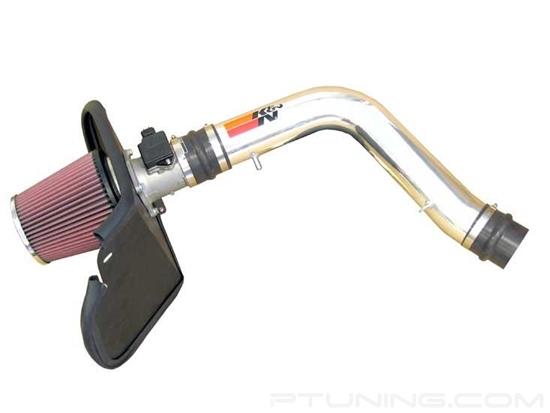 Picture of 77 Series High-Flow Performance Aluminum Polished Cold Air Intake System with Red Filter
