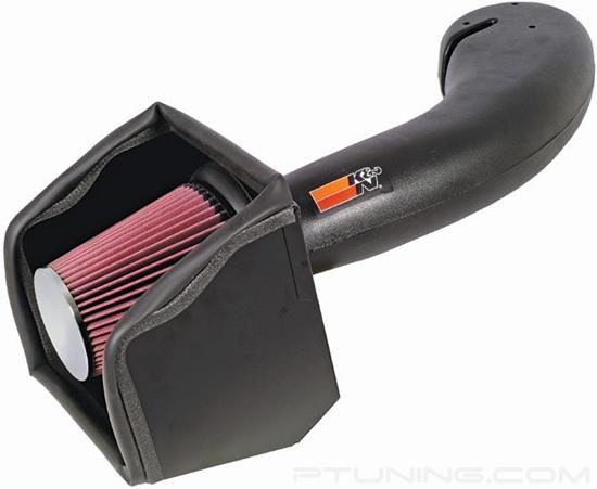Picture of FIPK Generation II Black Composite Cold Air Intake System with Red Filter and Heat Shield