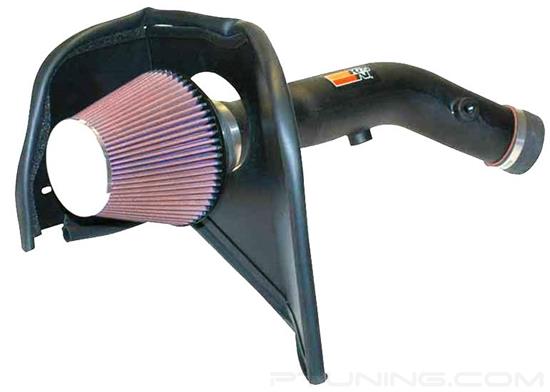 Picture of FIPK Generation II Black Composite Cold Air Intake System with Red Filter and Heat Shield