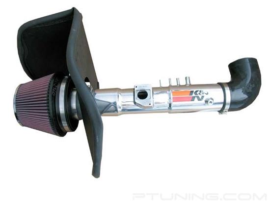 Picture of 77 Series High-Flow Performance Aluminum Polished Cold Air Intake System with Red Filter