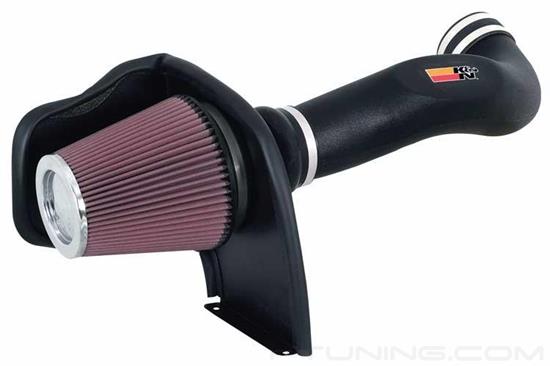 Picture of FIPK Generation II Black Composite Cold Air Intake System with Red Filter and Heat Shield