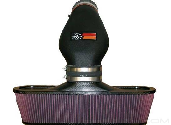 Picture of FIPK Generation II Black Composite Cold Air Intake System with Red Filter and Heat Shield