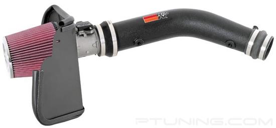 Picture of FIPK Generation II Black Composite Cold Air Intake System with Red Filter and Heat Shield
