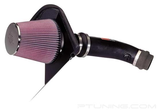 Picture of FIPK Generation II Black Composite Cold Air Intake System with Red Filter and Heat Shield
