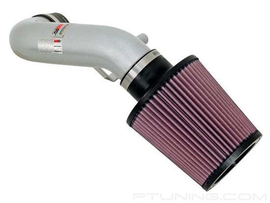 Picture of Typhoon Aluminum Silver Short Ram Air Intake System with Red Filter