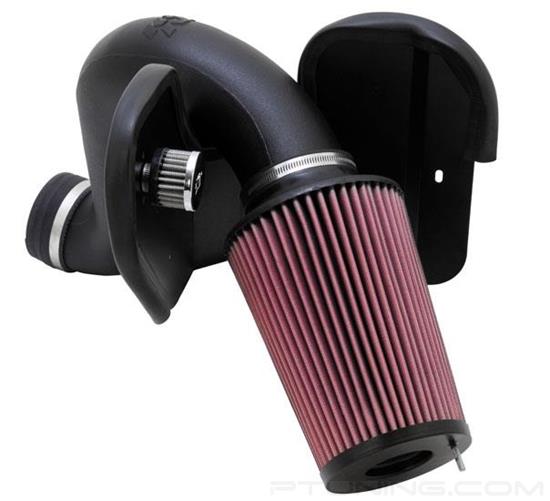 Picture of FIPK Generation II Black Composite Cold Air Intake System with Red Filter and Heat Shield