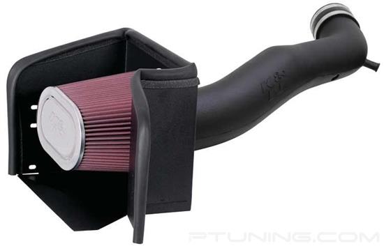 Picture of FIPK Generation II Black Composite Cold Air Intake System with Red Filter and Heat Shield