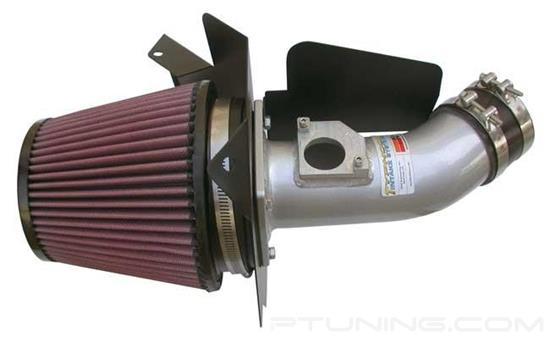 Picture of Typhoon Aluminum Silver Cold Air Intake System with Red Filter