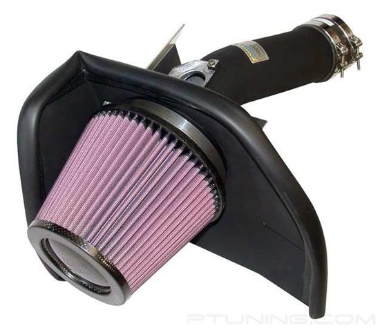 Picture of Typhoon Aluminum Black Cold Air Intake System with Red Filter