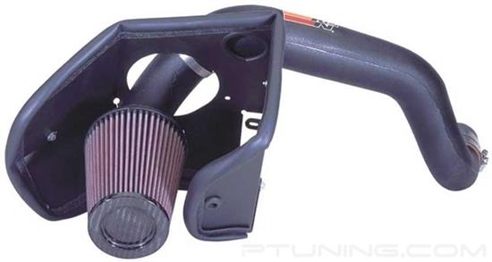 Picture of FIPK Generation II Black Composite Cold Air Intake System with Red Filter and Heat Shield