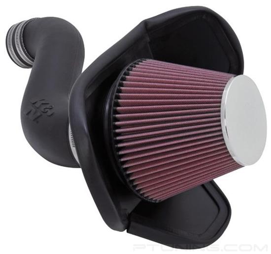 Picture of FIPK Generation II Black Composite Cold Air Intake System with Red Filter and Heat Shield