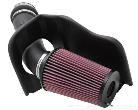 Picture of FIPK Generation II Black Composite Cold Air Intake System with Red Filter and Heat Shield